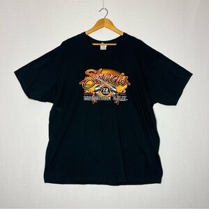 Gildan Black Tee with Orange Graphic